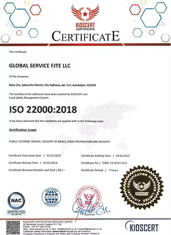 ISO 22000:2018 Certificate